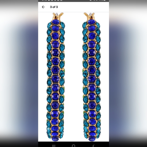 ππ Vince Camuto Crystal Oval Hoop Earrings ππ - Picture 9 of 9